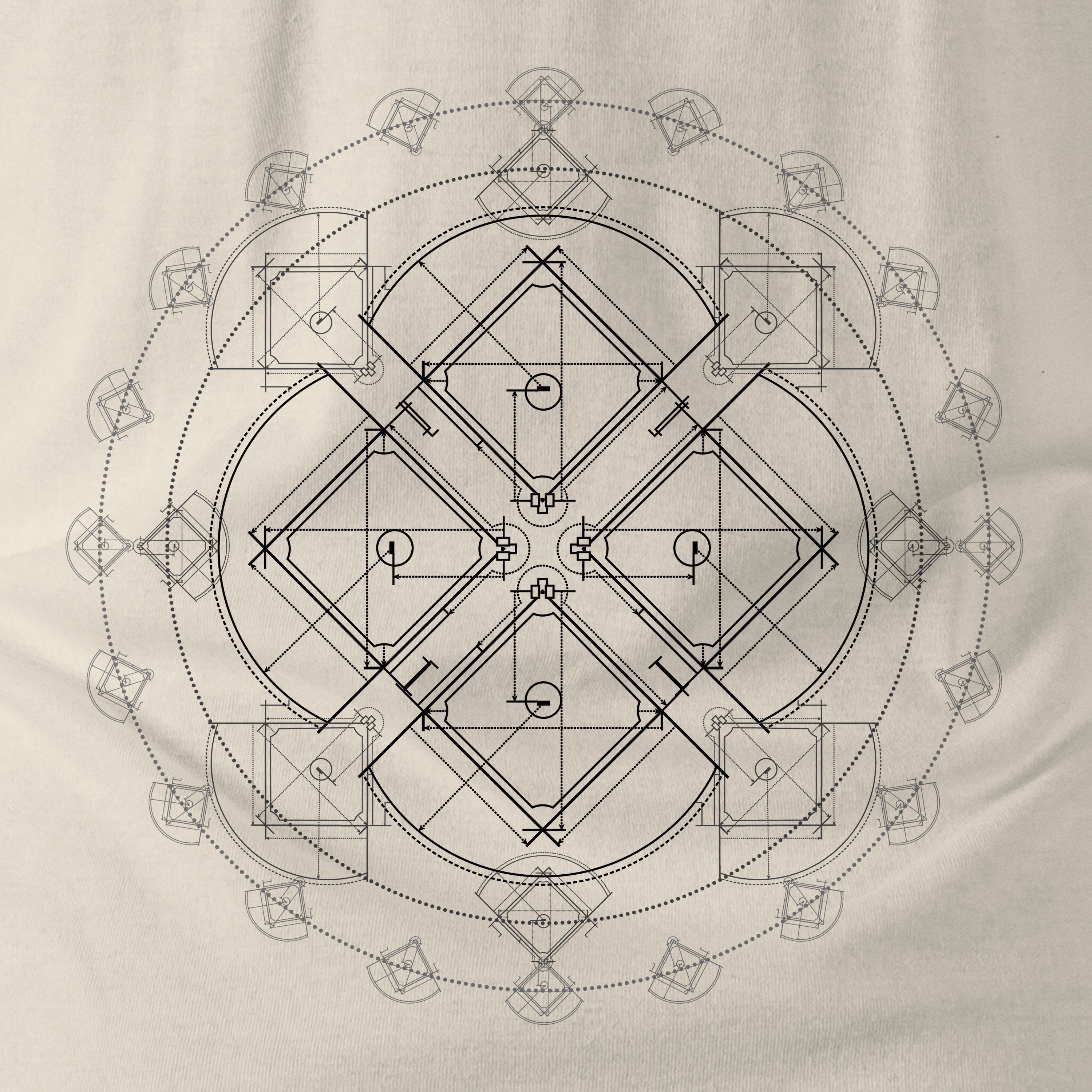 Baseball Field Mandala Fade Unisex T-Shirt