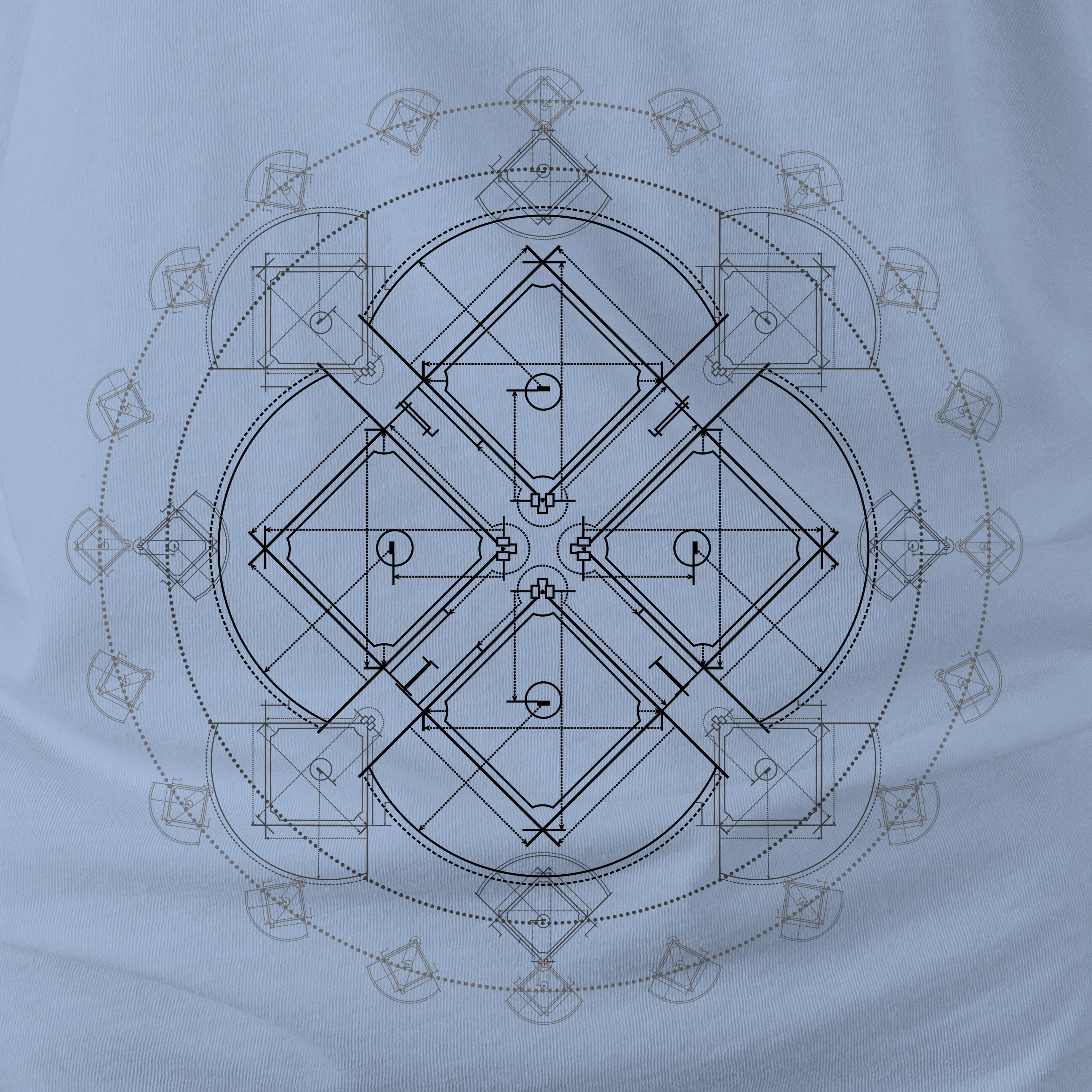 Baseball Field Mandala Fade Unisex T-Shirt