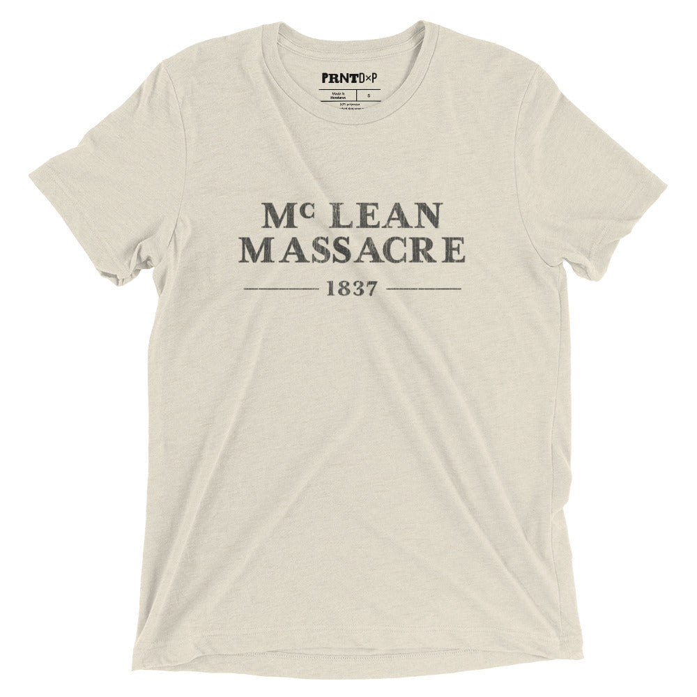 McLean Massacre Oatmeal T-shirt