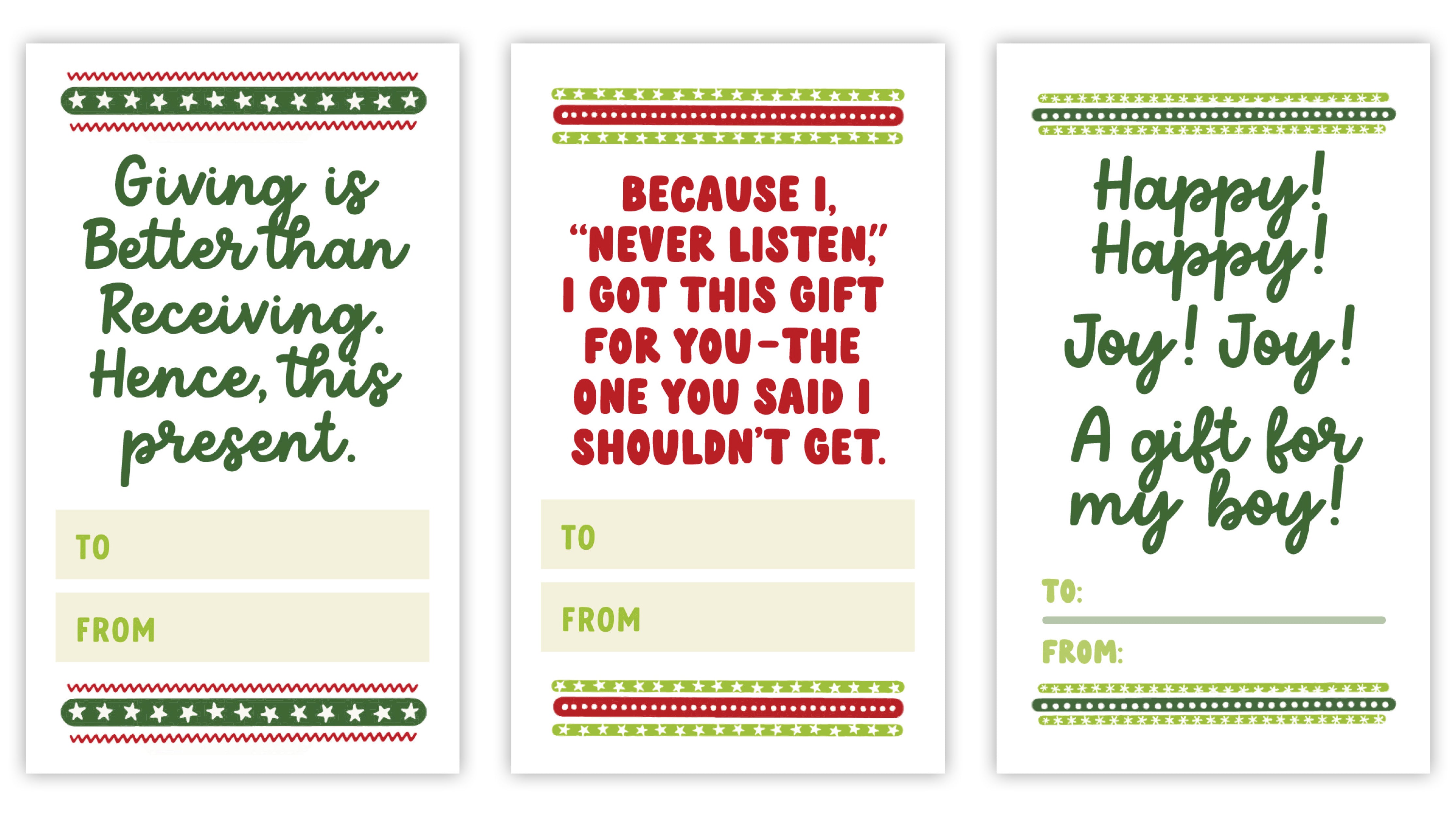 Holiday Gift Tag Stickers 4