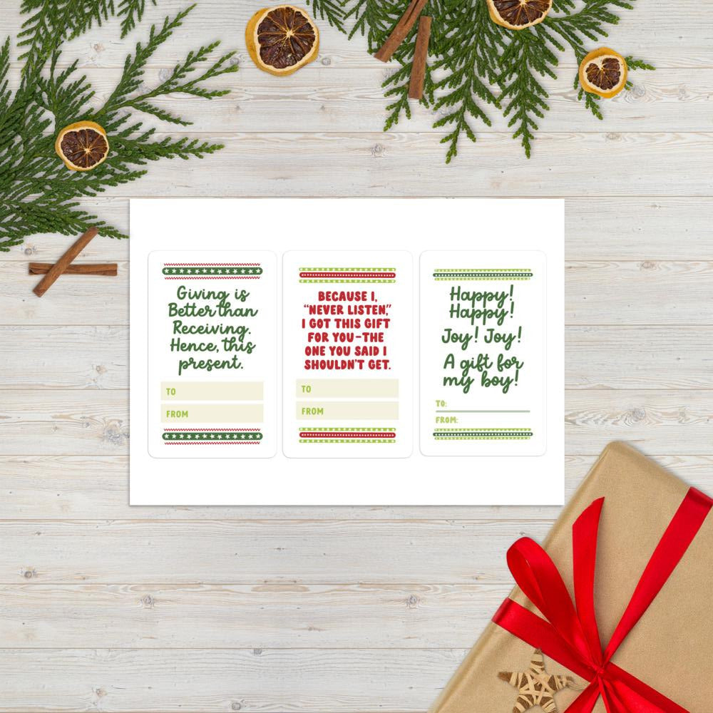 Holiday Gift Tag Stickers 4