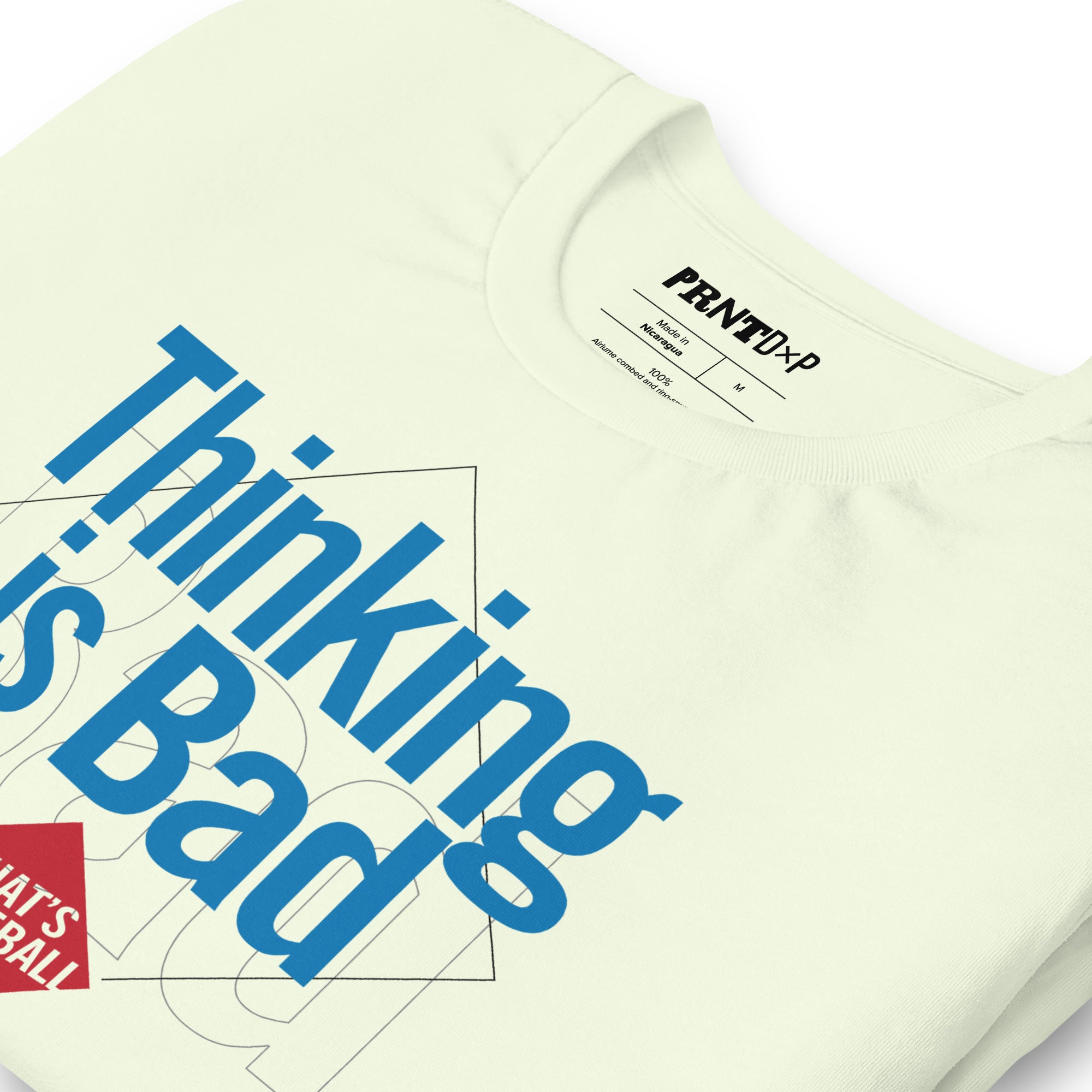 Thinking is Bad Baseball T-shirt